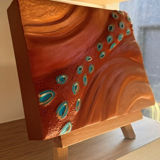 Earth Flow (20.3h x 25.4w x 5d(cm)) - Mini display stand included