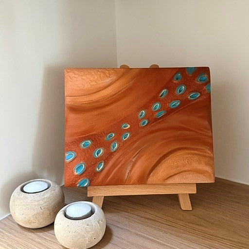 Earth Flow (20.3h x 25.4w x 5d(cm)) - Mini display stand included